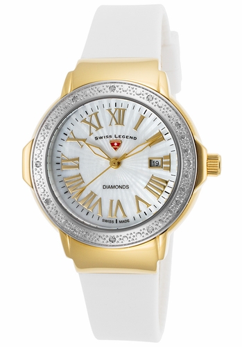 Swiss Legend SL-20032DSM-YG-02-SB-WHT South Beach Ladies Quartz Watch