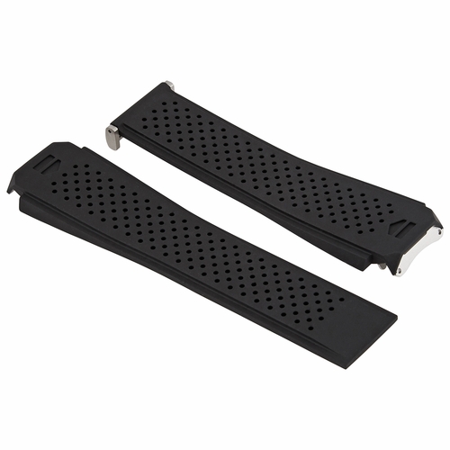 Tag Heuer 22 mm Black Rubber Watch Band 1FT6076
