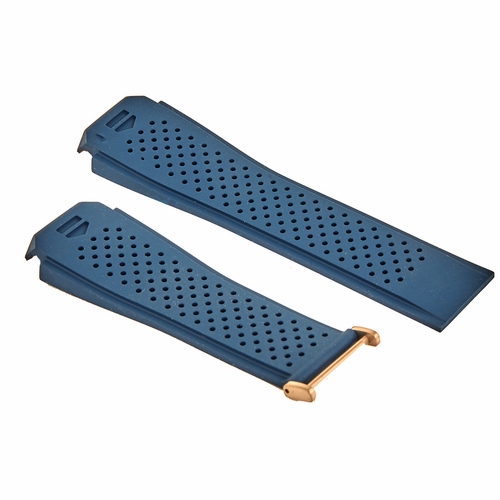 Tag Heuer Blue Perforated Rubber Smart Watch Strap 1FT6077V