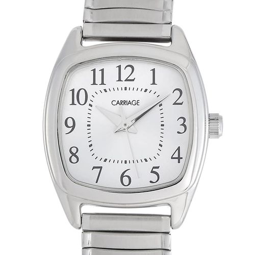 Timex Carriage Quartz White Dial Ladies Watch CC3C75100