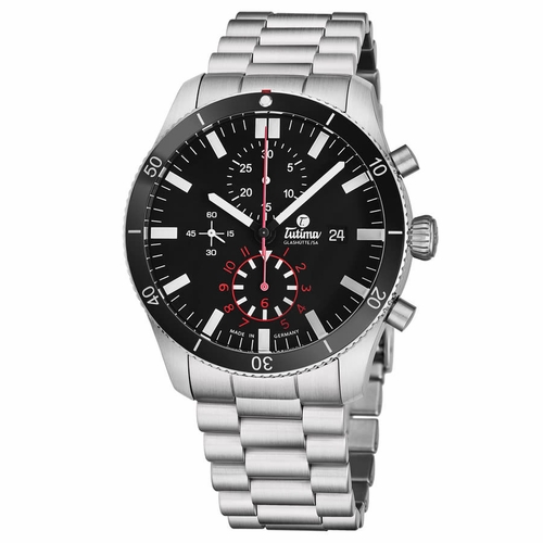 Tutima 6401-02 GrandFlieger Mens Chronograph Automatic Watch