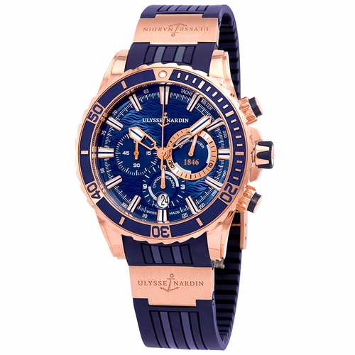 Ulysse Nardin 1502-151-3/93 Diver Chronograph Mens Chronograph Automatic Watch