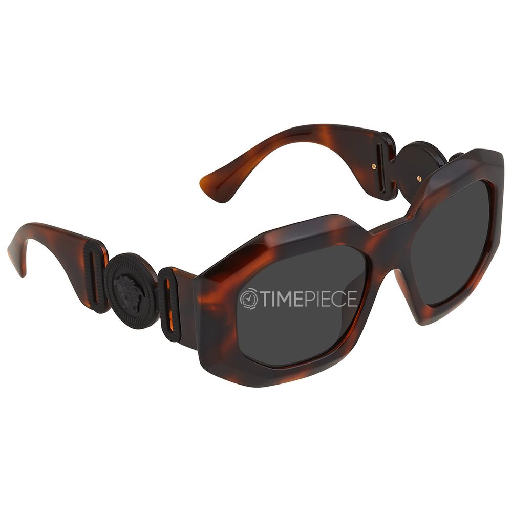 Versace Dark Grey Irregular Ladies Sunglasses VE4424U 521787 56