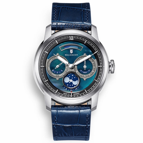 Waldhoff Olympus Royal Blue Obsidian Olympus Mens Automatic Watch