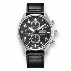 Waldhoff Tornado 7750 Jet Black Tornado Mens Chronograph Automatic Watch