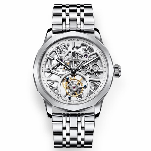 Waldhoff Vanguard V8 Diamond Silver Tourbillon Vanguard V8 Tourbillon Mens Hand Wind Watch