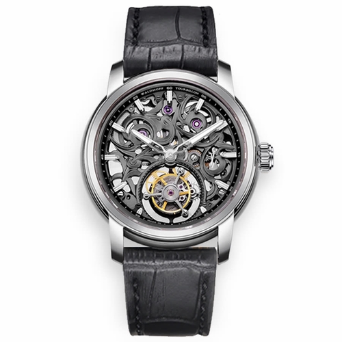 Waldhoff Waldhoff Imperial Black Diamond 08B Imperial Sapphire Tourbillon Mens Hand Wind Watch