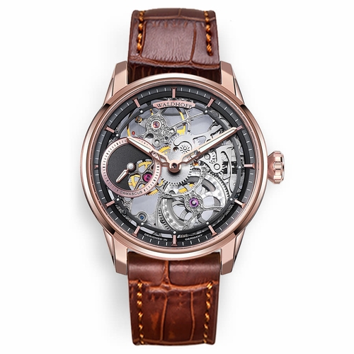 Waldhoff WLDUSREDGOLDOBSIDIAN Paragon Damascus Mens Hand Wind Watch