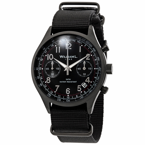 William L 1985 WLIB01NRNB Vintage Style Mens Chronograph Quartz Watch