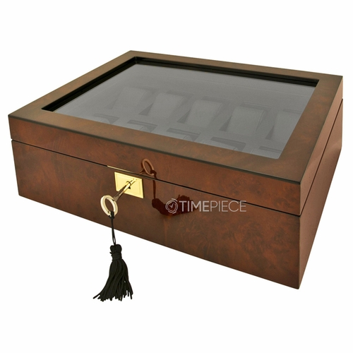 Wolf Design Savoy 10 Piece Burlwood Watch Box 461610 Wolf Design Savoy 10 Piece Burlwood Watch Box 461610