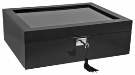 Wolf Design Savoy 10 Piece Piano Black Watch Box 461670