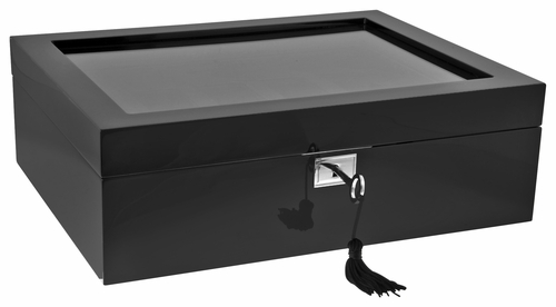 Wolf Design Savoy 10 Piece Piano Black Watch Box 461670