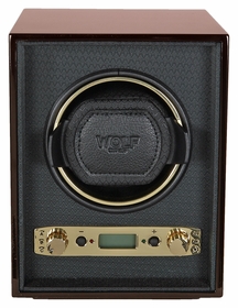 Wolf Meridian Module 2.7 Single Burlwood Watch Winder 453810