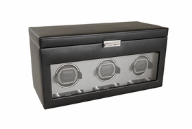 Wolf Viceroy Module 2.7 Triple Watch Winder with Storage 456302