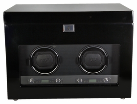 Wolf Savoy Double Watch Winder - Black 454670
