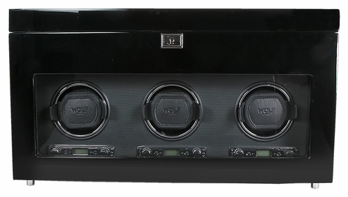 Wolf Savoy Triple Watch Winder - Black 454770 Wolf Savoy Triple Watch Winder - Black 454770