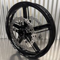 Blackout Helix Front Wheel and Rotors for Road/Street Glide w/ Titanium Hardware