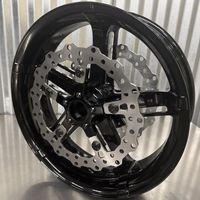Blackout Helix FAT Front Wheel and Rotors for Road/Street Glide w/ Titanium Hardware