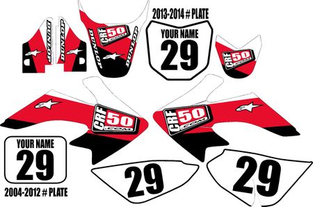 CRF50 Graphic Kit - Stripe Series (Red)