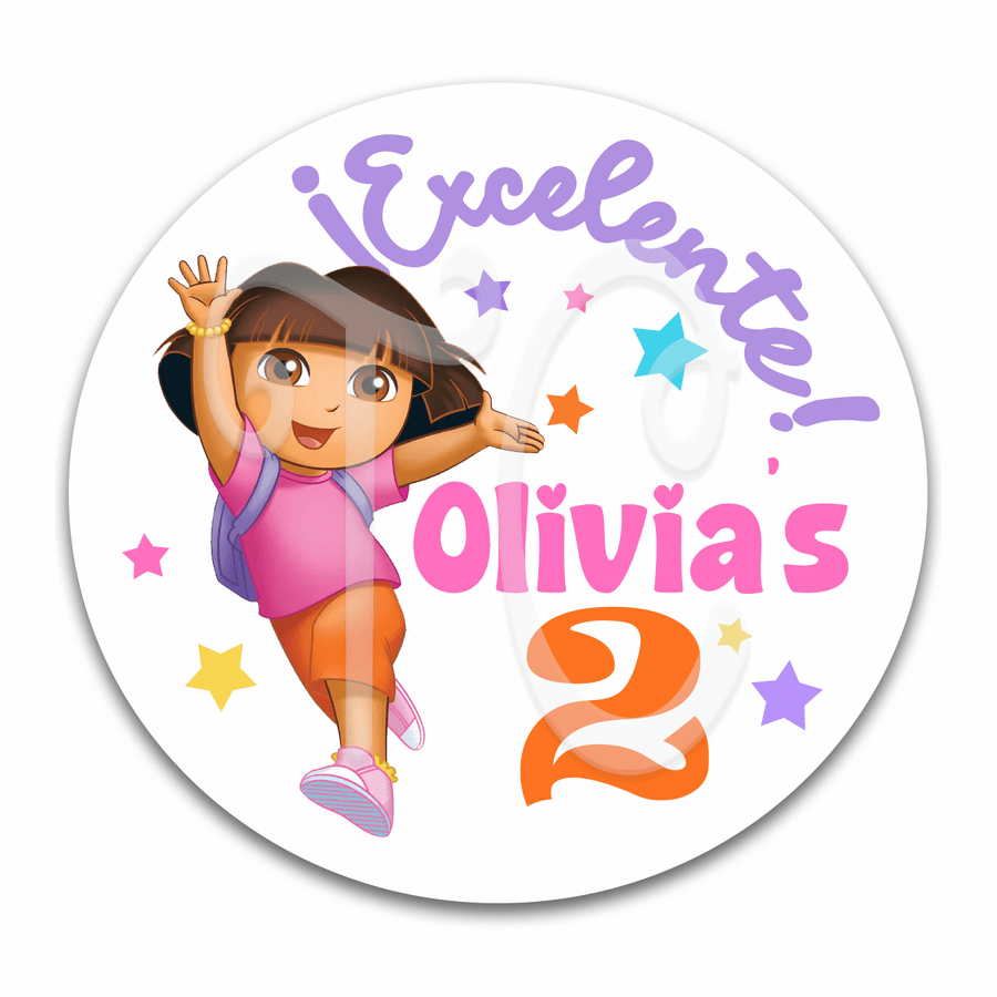 Dora the Explorer Birthday Gift Favor Label Stickers Dora Party Favor Sticker Labels