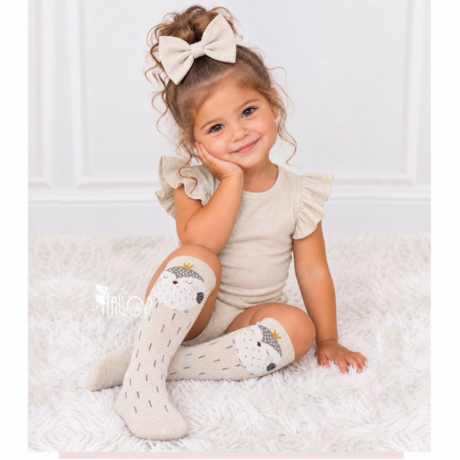 3 Pair - Cute Animal Polar Bear Knee High Socks Toddler Girl - Kids Owl Warm Cozy Socks, Stocking Stuffers