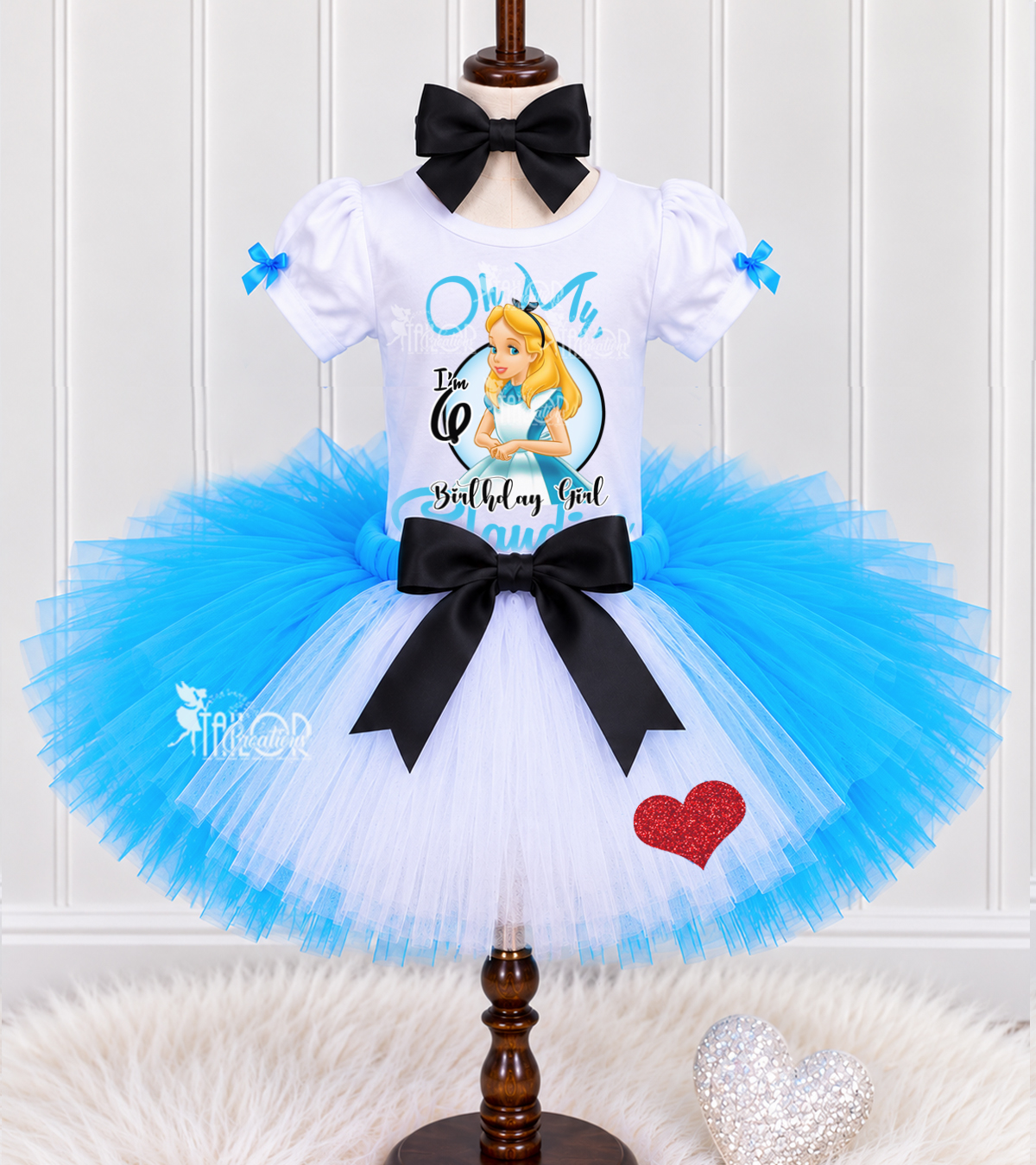 Alice in Wonderland Birthday Tutu Outfit - Tea Party Tutu Outfit - Alice in Wonderland Costume