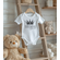 Baby Boy Custom Name Black & White Outfit - Unique Baby Shower Gift Box Ideas for Baby Boy