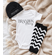 Baby Boy Custom Name Black & White Outfit - Unique Baby Shower Gift Box Ideas for Baby Boy