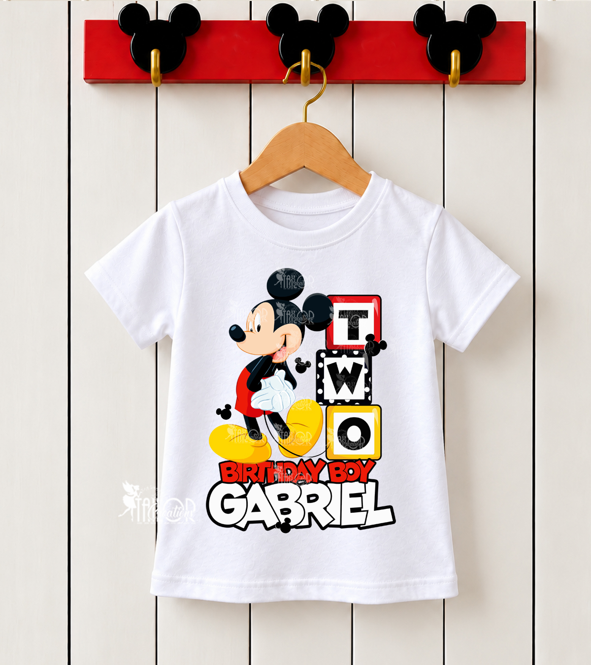 Mickey Mouse Birthday Party Shirt - Mickey First Second Birthday Outfit for Boys