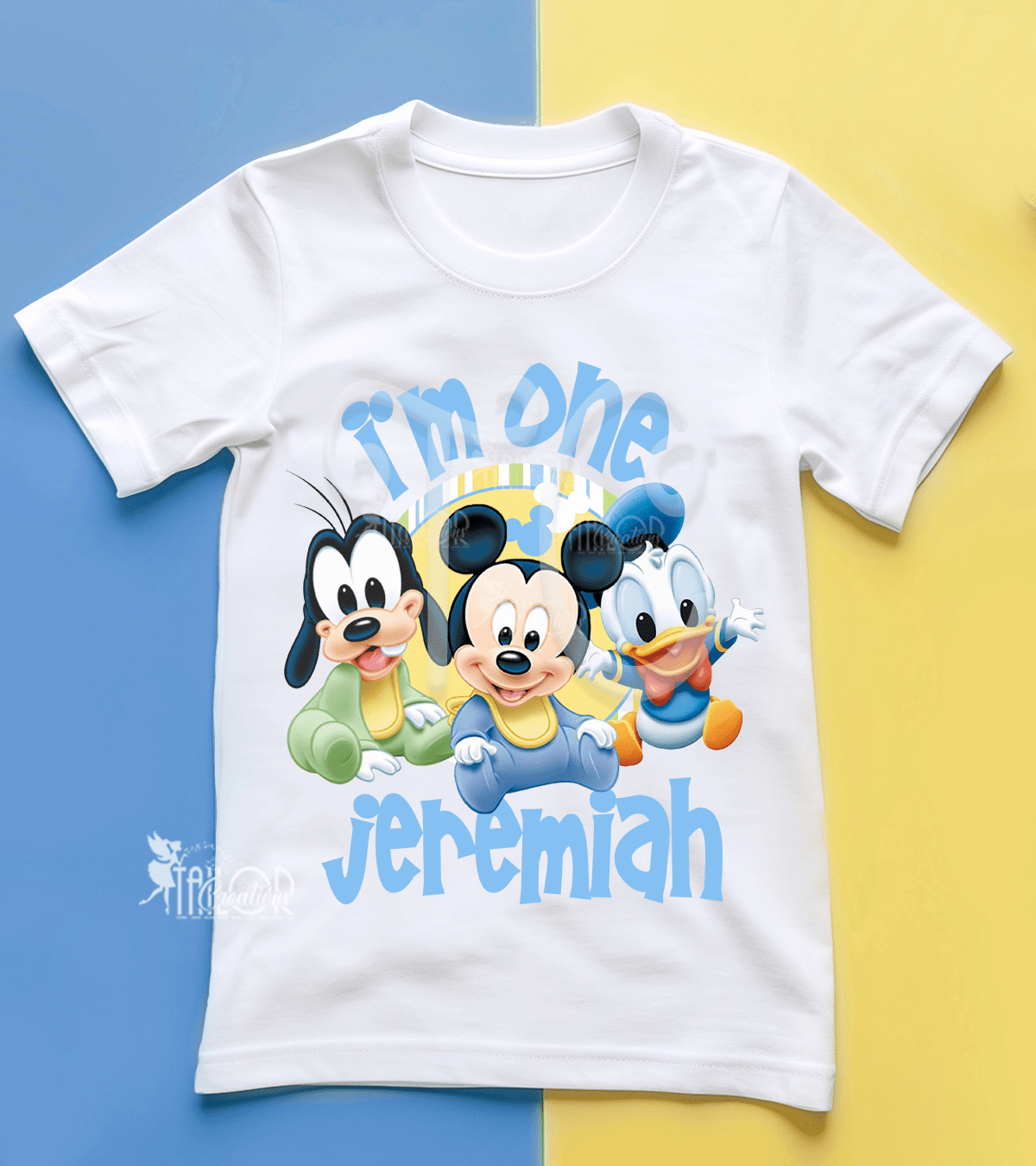 Baby Mickey & Friends First Birthday Shirt - Baby Mickey Donald Goofy Outfit Boys