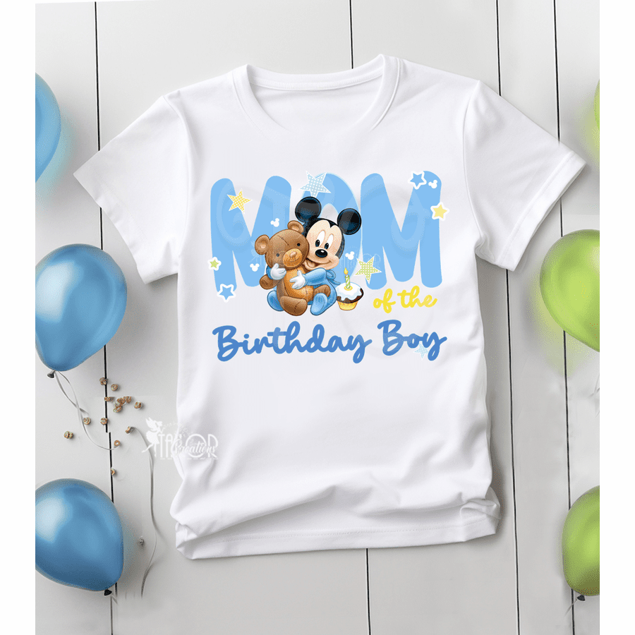Baby Mickey Mouse Personalized Matching Family Birthday Tees Shirt - Mickey Family Tees