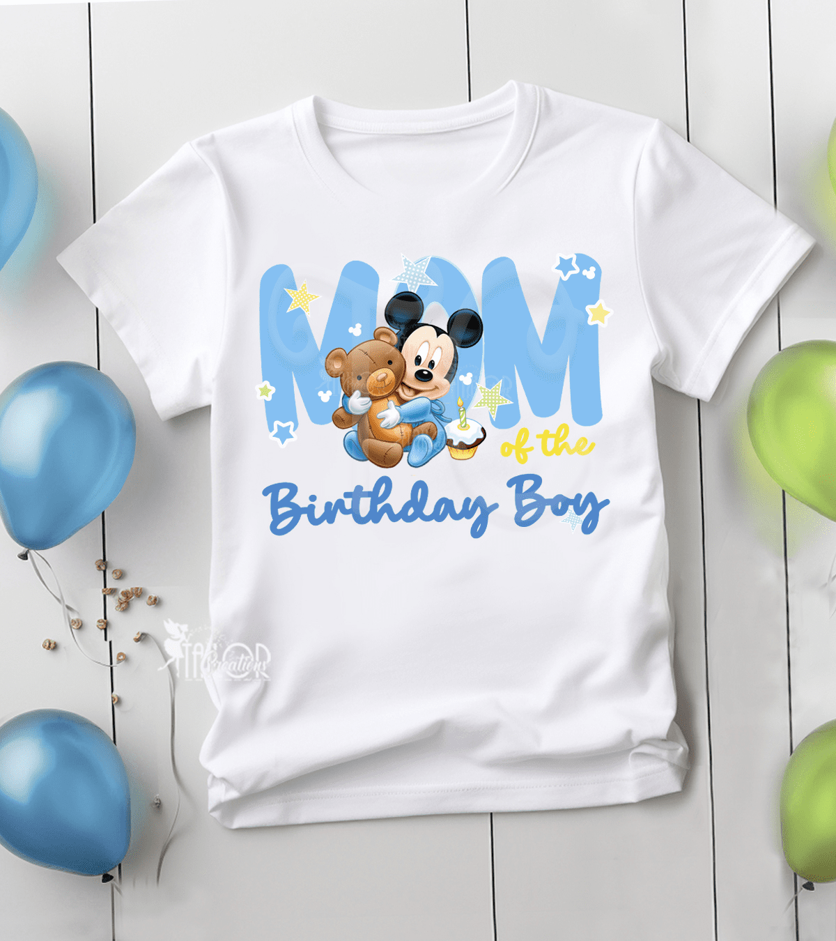 Baby Mickey Mouse Personalized Matching Family Birthday Tees Shirt - Mickey Family Tees