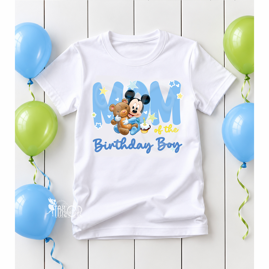 Baby Mickey Mouse Personalized Matching Family Birthday Tees Shirt - Mickey Family Tees