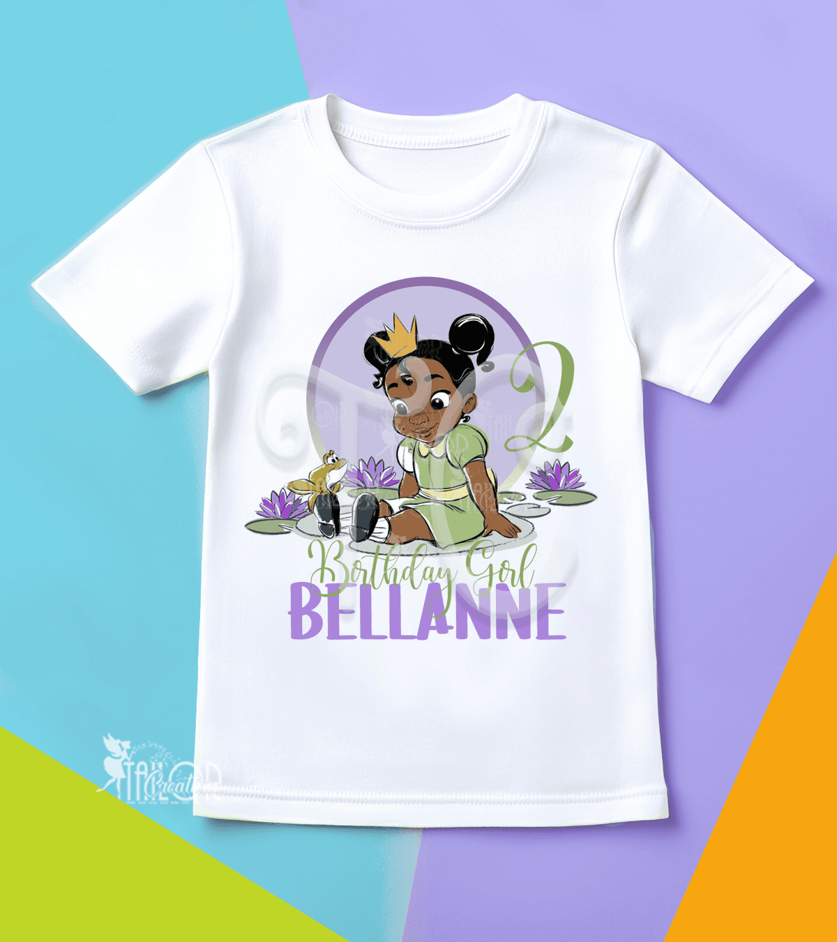 Baby Tiana Disney Princess Birthday Tee Shirt - Princess and the Frog Baby Tiana Tee Outfit