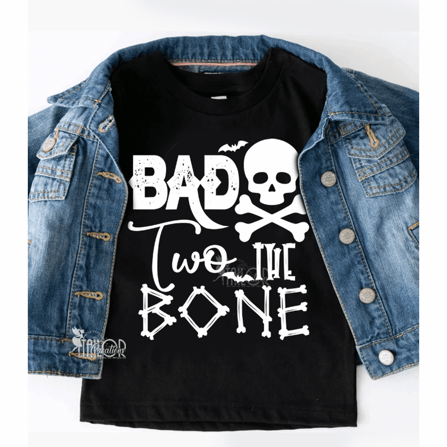 Bad Two The Bone Birthday Tee Shirt - 2nd Birthday Party Shirt Ideas Tees Outfit