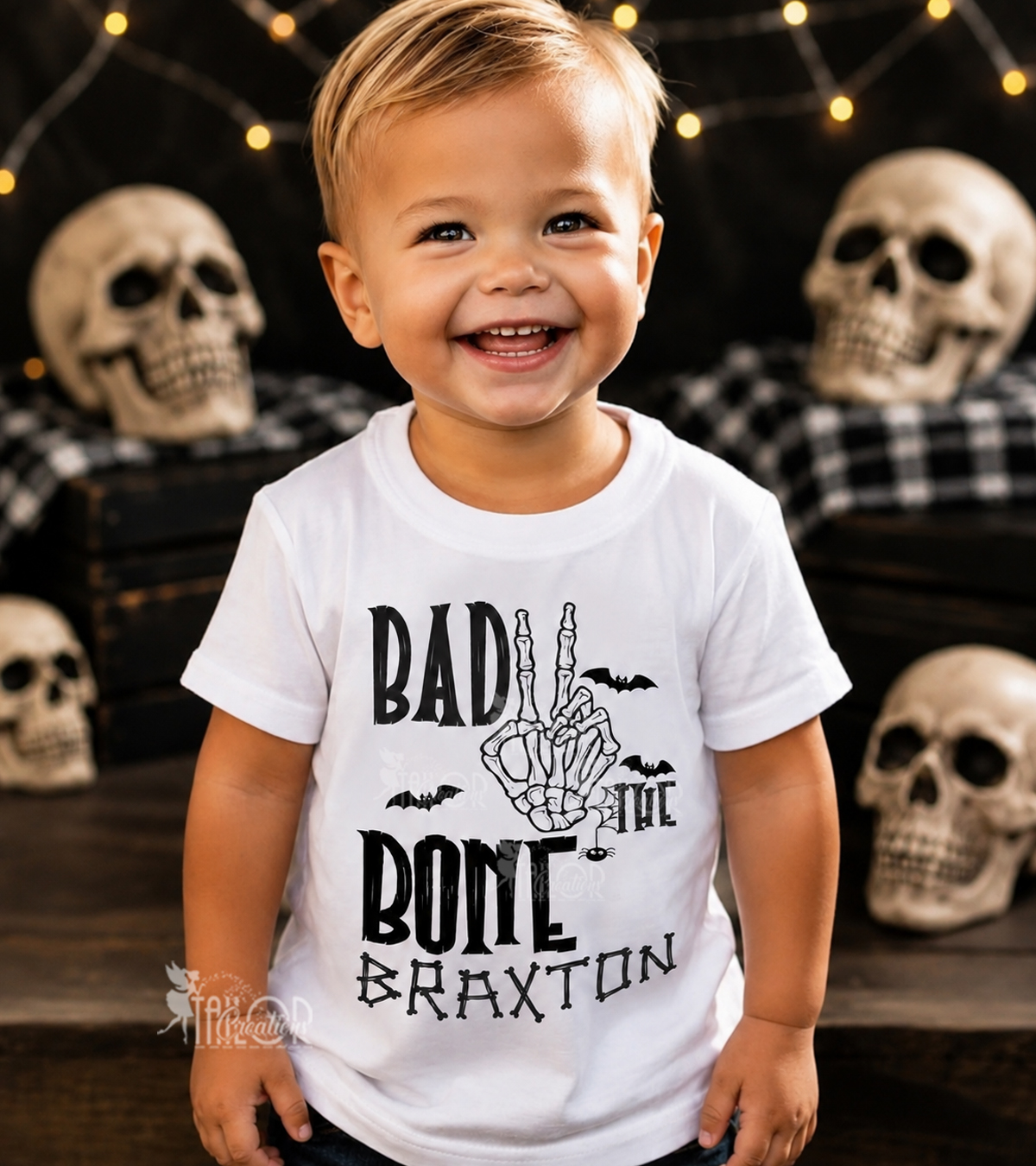 Bad Two the Bone Birthday Tee Shirt - 2nd Birthday Tee Outfit Ideas for Boys Girls