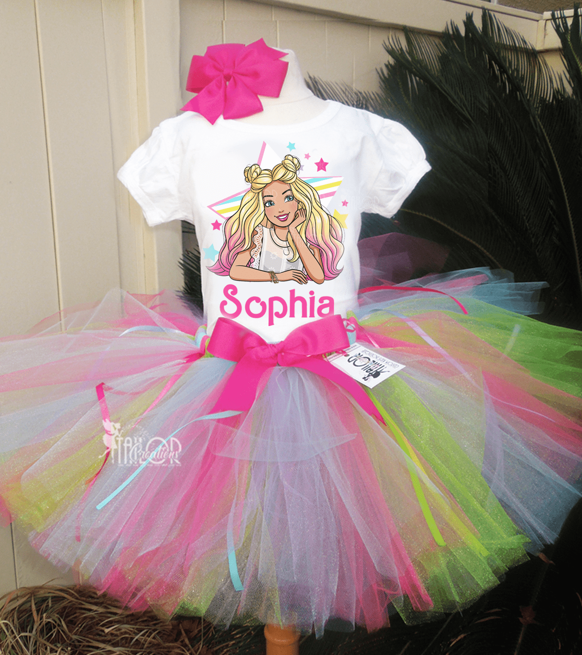 Barbie Custom Birthday Party Tutu Dress - Barbie Tutu and Jacket - Barbie Dress
