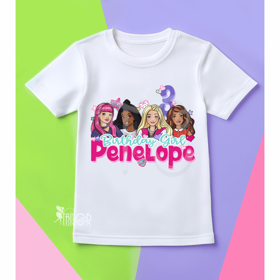 Barbie Dreamhous Birthday Tee Shirt - Barbie Birthday Party Outfit Girls Kids