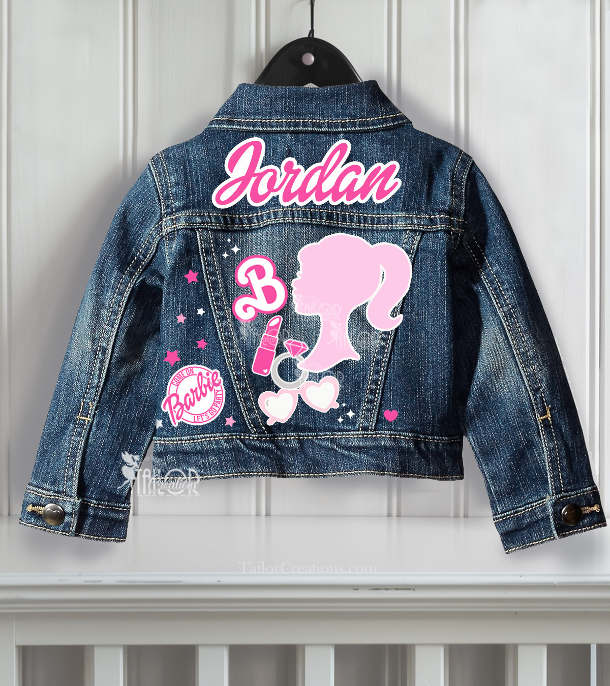Barbie Denim Custom Name Jacket - Barbie Birthday Party Outfit Ideas Gift