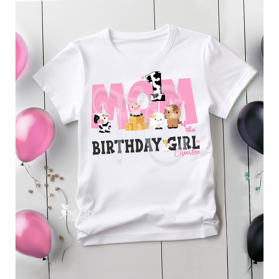 Barnyard Matching Family Birthday Tee Shirt - Farm Animals Matching Family Outfit