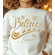 Believe In Santa Gold Glitter Sweatshirt Toddler Kids - Christmas Santa Outfit Toddler Girls