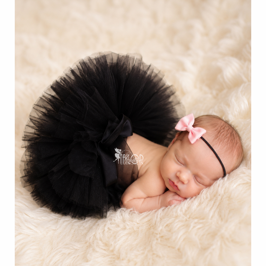 Black Newborn Tutu Dress and Headband Set - Unique Baby Shower Gift Ideas
