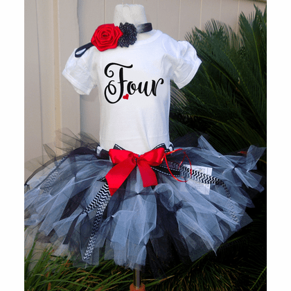 red black and white tutu dress Black and White Flower Girl Dress, Formal Dress, Princess Dress, Tutu Dress For Girls, Blessing Dress, Photoshoot Dress,Girl Birthday Dress
