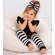 Black & White Striped Leg Warmers for Baby and Toddler - Thick Striped Leg Warmers