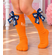 Blippi Bow Socks - Blippi Birthday Party Outfit Socks Girl - Blippi Costume Bow Socks - Boutique Bow Knee High Socks