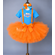 Blippi Custom Costume for Girl - Blippi Birthday Party Tutu Outfit for Kids