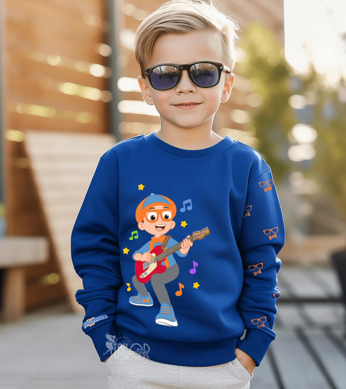 Blippi Custom Name Sweatshirt - Blippi Sweatshirt Toddler Kids - Blippi Gift for Kids