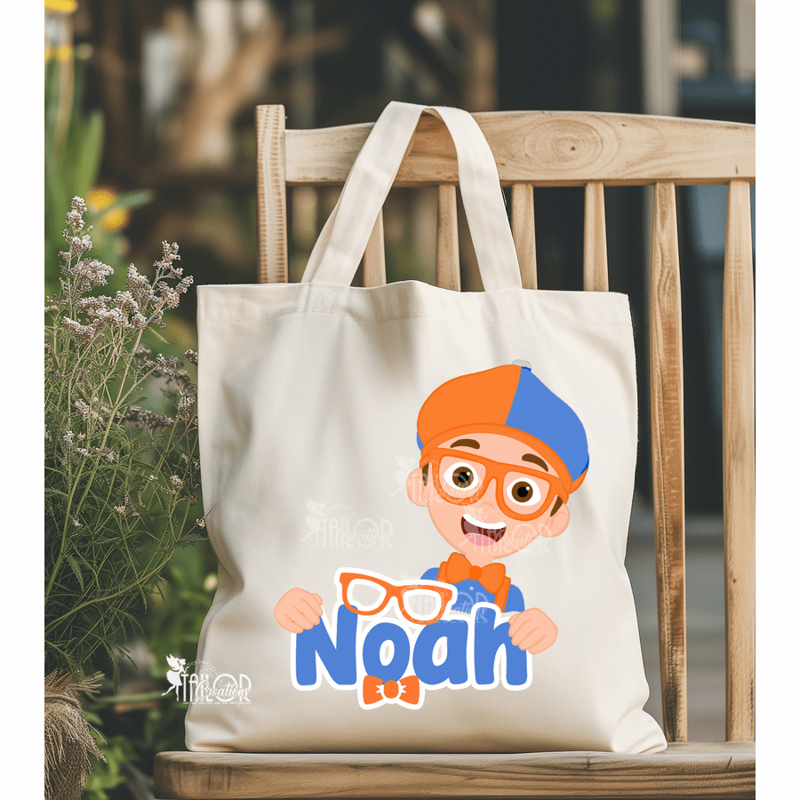 Blippi Personalized Tote Bag - Blippi Tote Bag - Blippi Hand Bag