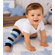 Blue and Gray Striped Baby Boy Leg Warmers - Leg Warmers for Baby Boy Toddler