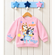 Bluey and Bingo Pink Crewneck Sweatshirt - Bluey Custom Sweatshirt for Girls